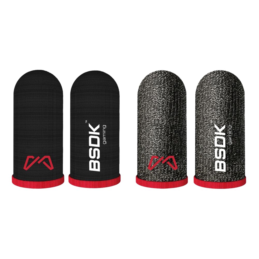 BSDK Gaming Thumb and Finger Sleeves | Carbon Fiber Sleeves and Silver Fiber Sleeves for Both playstyles| Pair of 2 (1 Each) | with Portable Box | Made for PUBG, CODM and freefire (B0DJ19536T) Amazon Price History, Amazon Price Tracker
