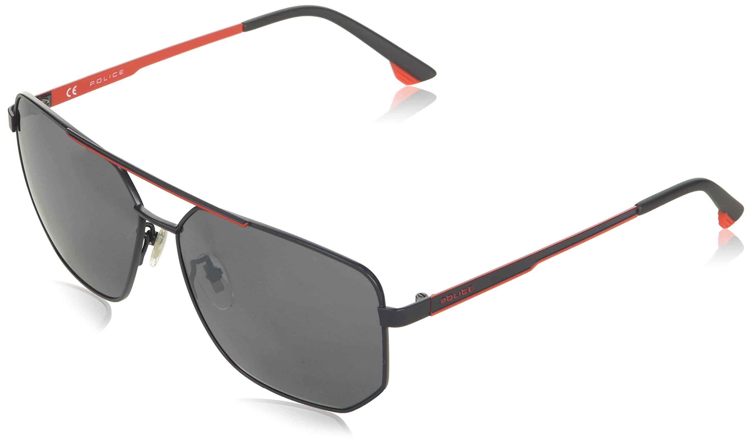 POLICE Men's Synth 1 Sunglasses, Total SEMI MATT Grey, 61