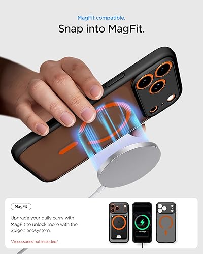 Vista 316 de Spigen Funda para iPhone 15 Pro, ultra híbrida MagFit [antiamarilleo] [compatible con Magsafe] - Fibra de carbono