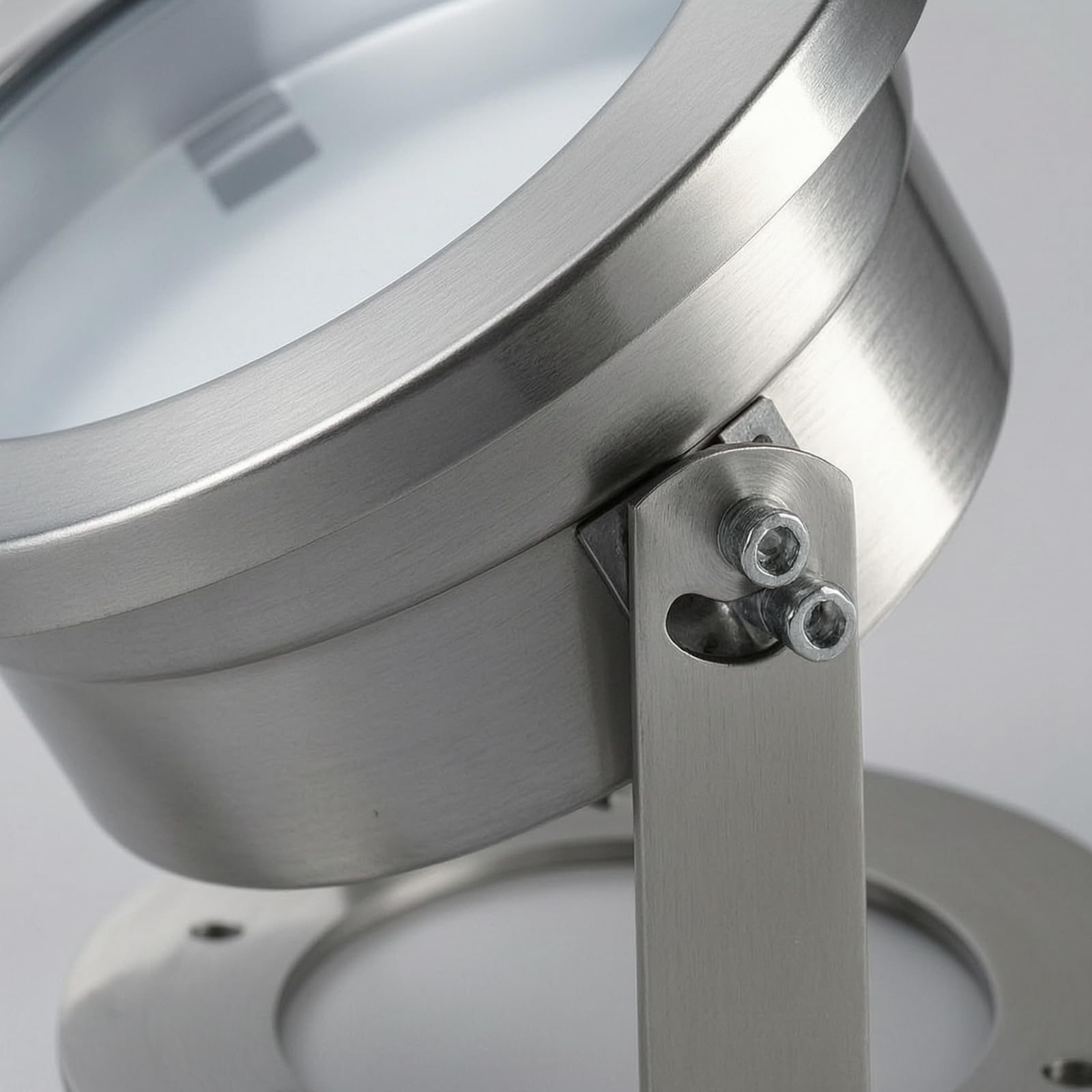 Harilla Unterwasser Landschaftslampe Unterwasserleuchte Teichlampe Gehäuse aus Edelstahl 304 mit Fester Rundbasis Und Bohrungen Schützende Frontscheibe für