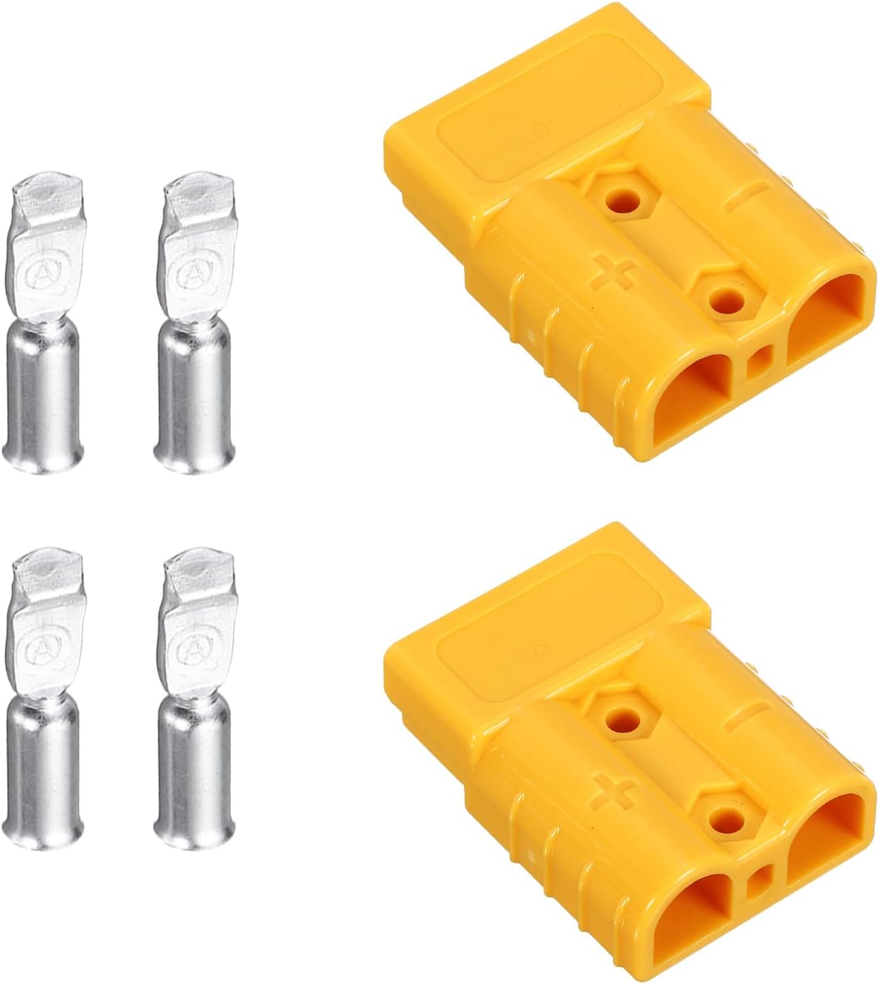 MECCANIXITY Battery Power Connector,50A 6AWG 8AWG 10AWG 12AWG Wire Harness Plug Kit Battery Quick Connect/Disconnect Jumper Cable Plug Connectors for Winch Auto Car Trailer Driver,Blue,2Set