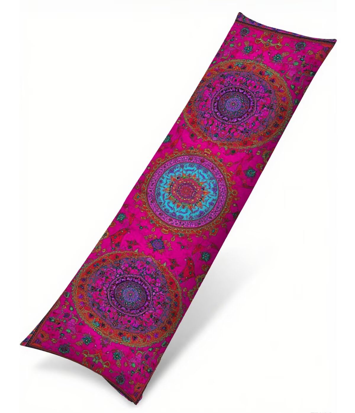 Seitenschläferkissen Bezug Lila Kissenbezug 60 x 180 Schwangerschaftskissen Böhmen, Leinen Atmungsaktiv und Weich Body Pillow, für Deko Wohnzimmer Sofa Kopfkissenbezug, Geschenke für Fraue T-3828