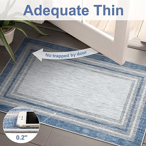 Tapete decorativo Beeiva borde azul 2x3 pies miniatura 3