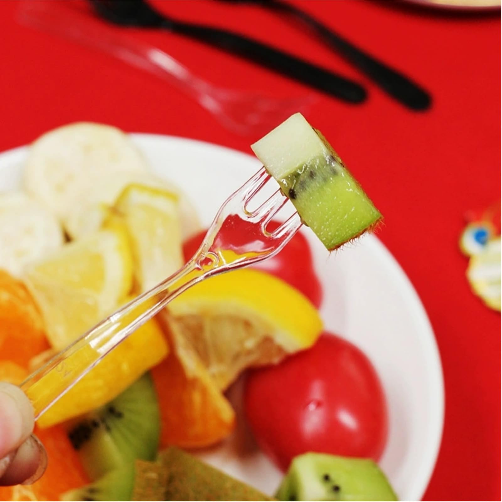 Covzoe 500 Pieces Plastic Mini Forks Disposable, 3.7 x 0.6 Inch — Amazon image 6