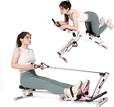 TODO 3 in 1 Rowing Machine for Home, Multifunctional Rowing Machine with 2 Intensities Adjustable, AB Machine Abdominal Rowing Fitness Quiet for Home Use, Maximum 120 kg
