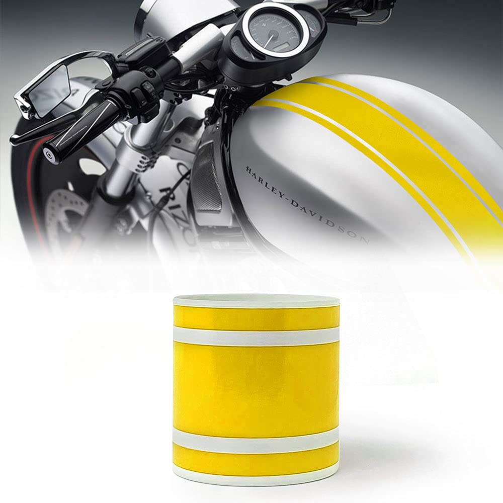 Stripes Bike R Triple for Motorcycle, Yellow