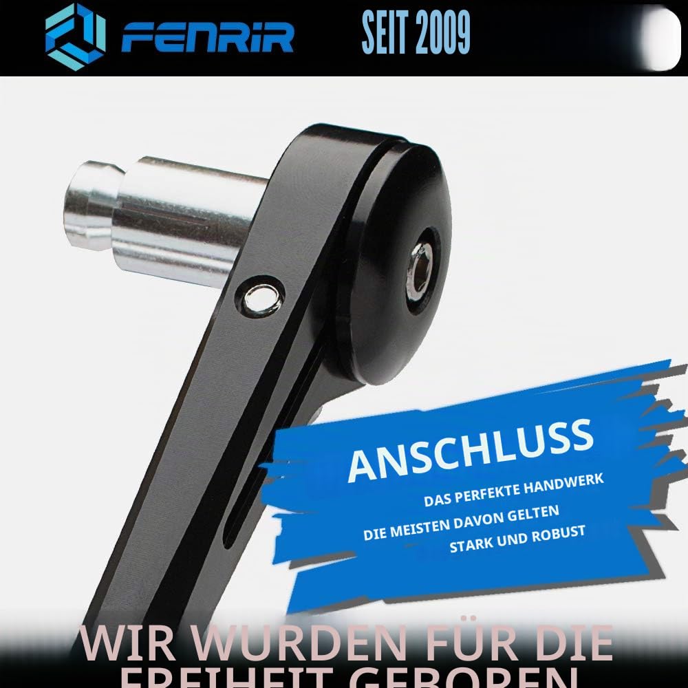 FENRIR CNC Aluminium Legierung Cafe Racer Schwarz Motorrad Bar End Spiegel Seite 22 mm 7/8 Zoll Lenker Spiegel Universal Rückansicht für M8/M6 Standard Super Sport Naked Street Bike Cruiser Scooter