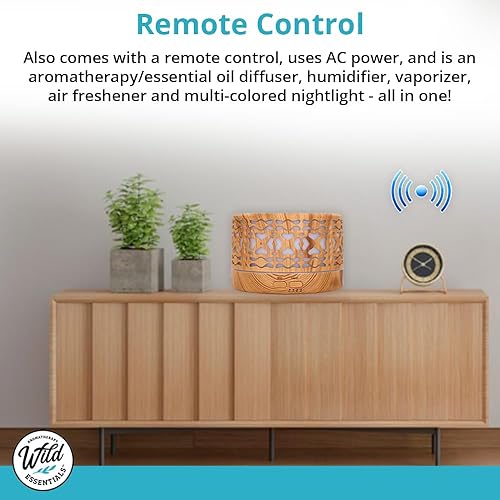 Miniatura 5 de Wild Essentials - Difusor de aceite esencial de diseñador de 23.7 fl oz para habitación grande, vaporizador ultrasónico de aromaterapia 5 en 1,