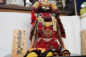 【美品】鎧兜　アンティーク　五月人形　端午の節句　甲冑　武士　源氏鎧　龍玉作 五月人形 鎧師 龍玉作 源氏兜 正絹威 日本の伝統工芸品 - メルカリ