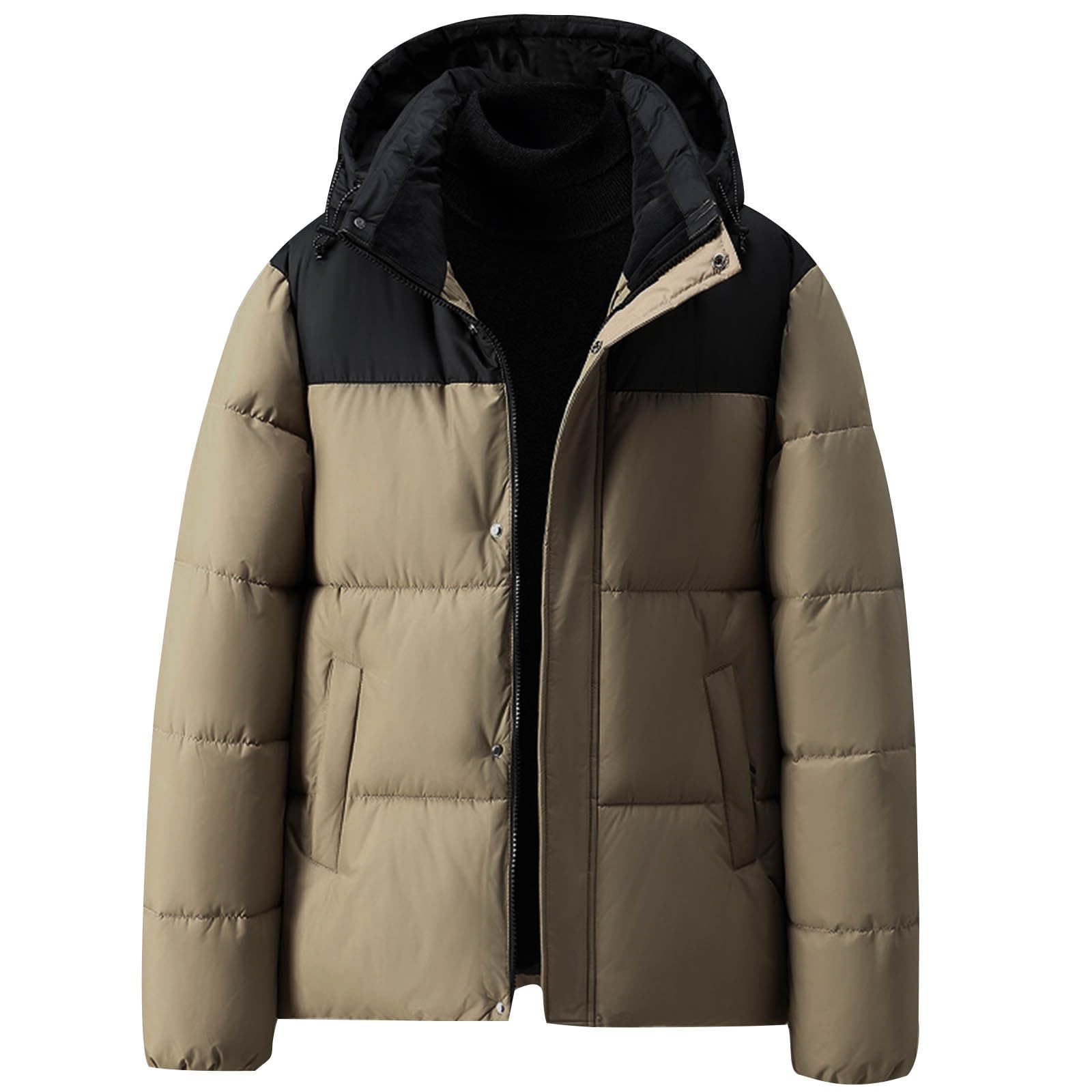 FITORON Men's Windproof Warm Puffer Jacket with Hood