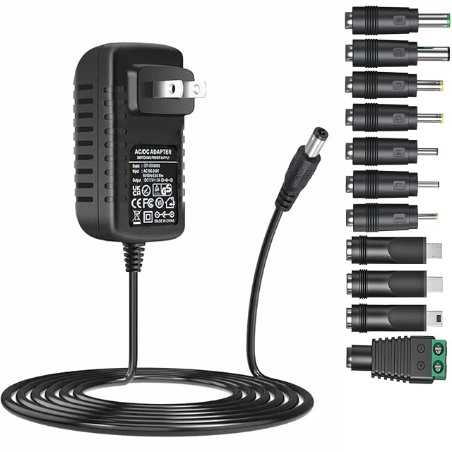 Universal 5V 3A Ac Adapter DC5V Power Supply Charger with 11 DC Plug Tips AC120V to DC5v 3a