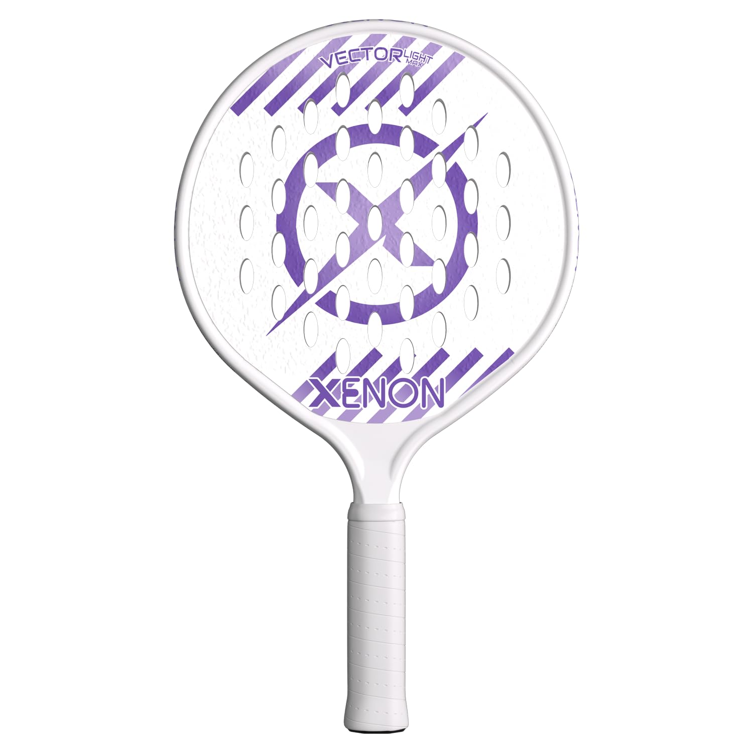 Vector Light Max Version 2 Platform Tennis Paddle by Xenon Paddle, Oversize Head, Even Balance Point, Handle Weighted, Softer Foam Core, Power and Control, 4” Grip