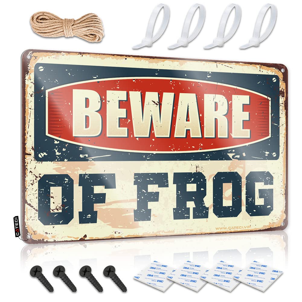 Cartello decorativo con scritta Beware of Rana in metallo per poster divertenti da uomo (dimensioni: 30 x 40 cm