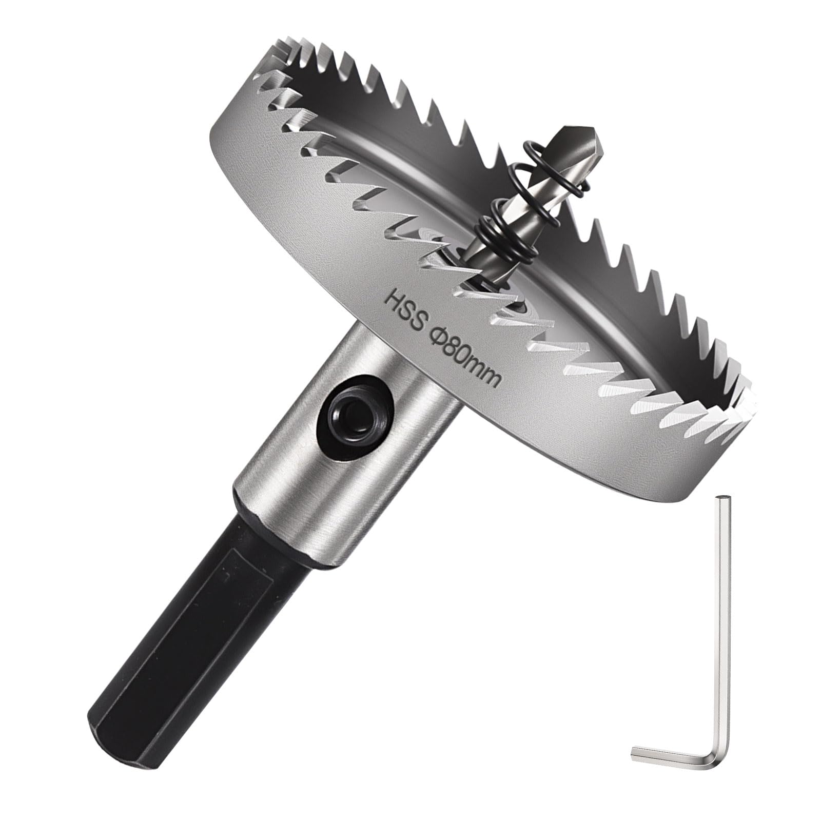 DTGN 3-5/32" Hole Saw M2 High Speed Steel - 80mm Hole Cutter - Good for Thin Stainless Steel/Alloy/Aluminium/Brass/Copper - Silver — image 1