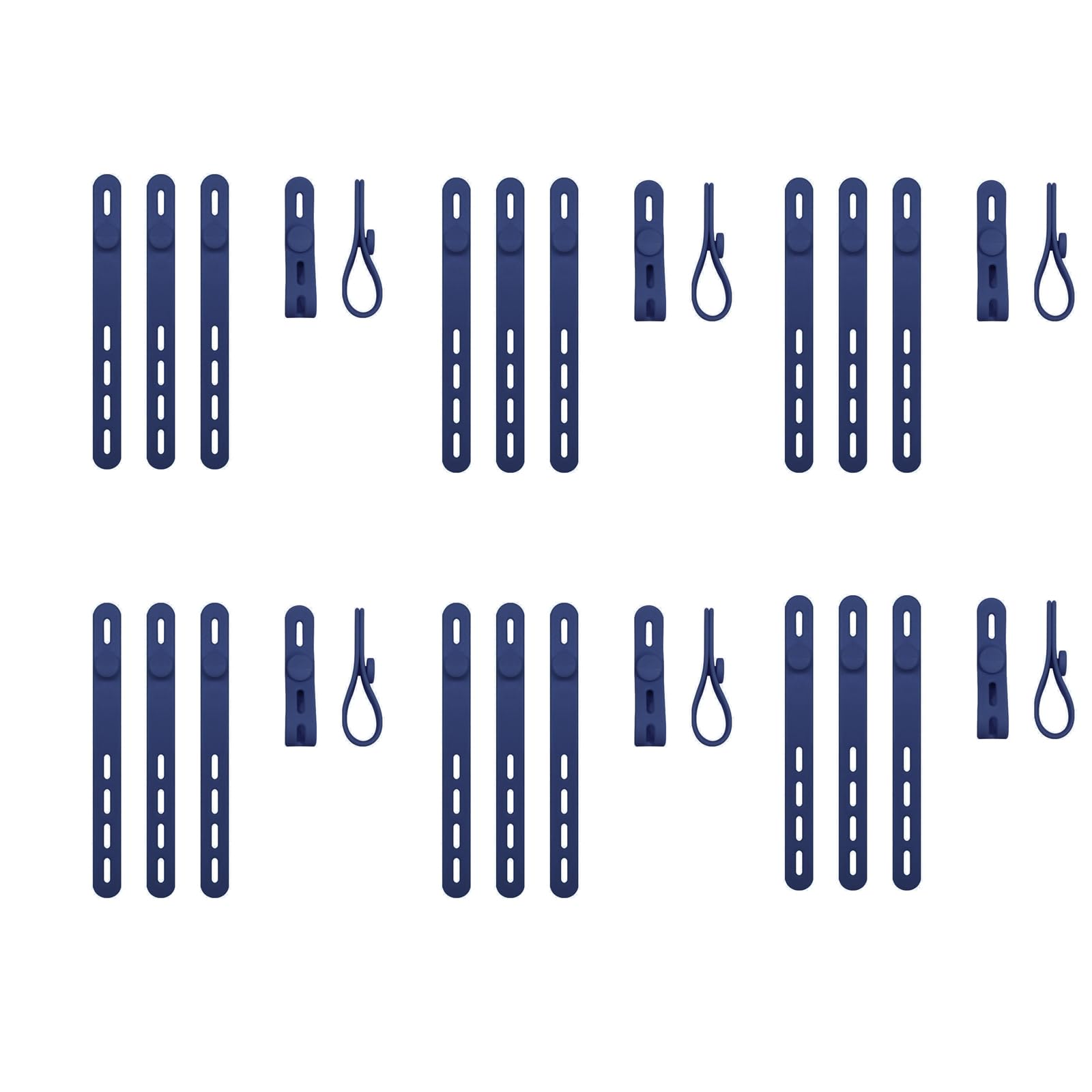 30Pcs Silicone Cable Ties for Home Cord Management Easy Elastic Cable Holders