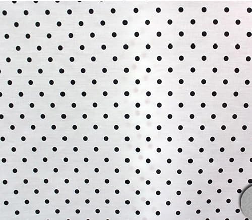 Tela de polialgodón estampada con puntos pequeños, color negro, 60 pulgadas de ancho, vendido por The Yard