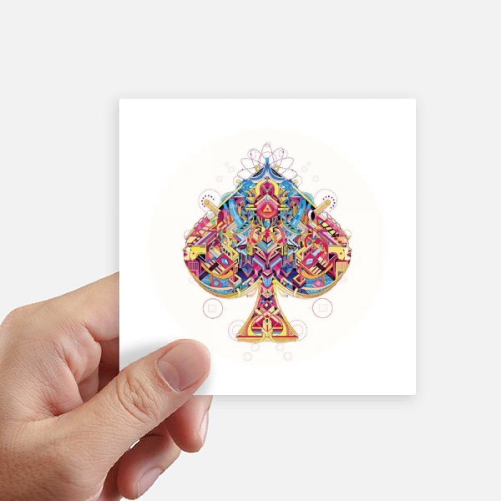 Sticker carte à jouer pique multicolore pour décorer votre moto ou mur de chambre ado
