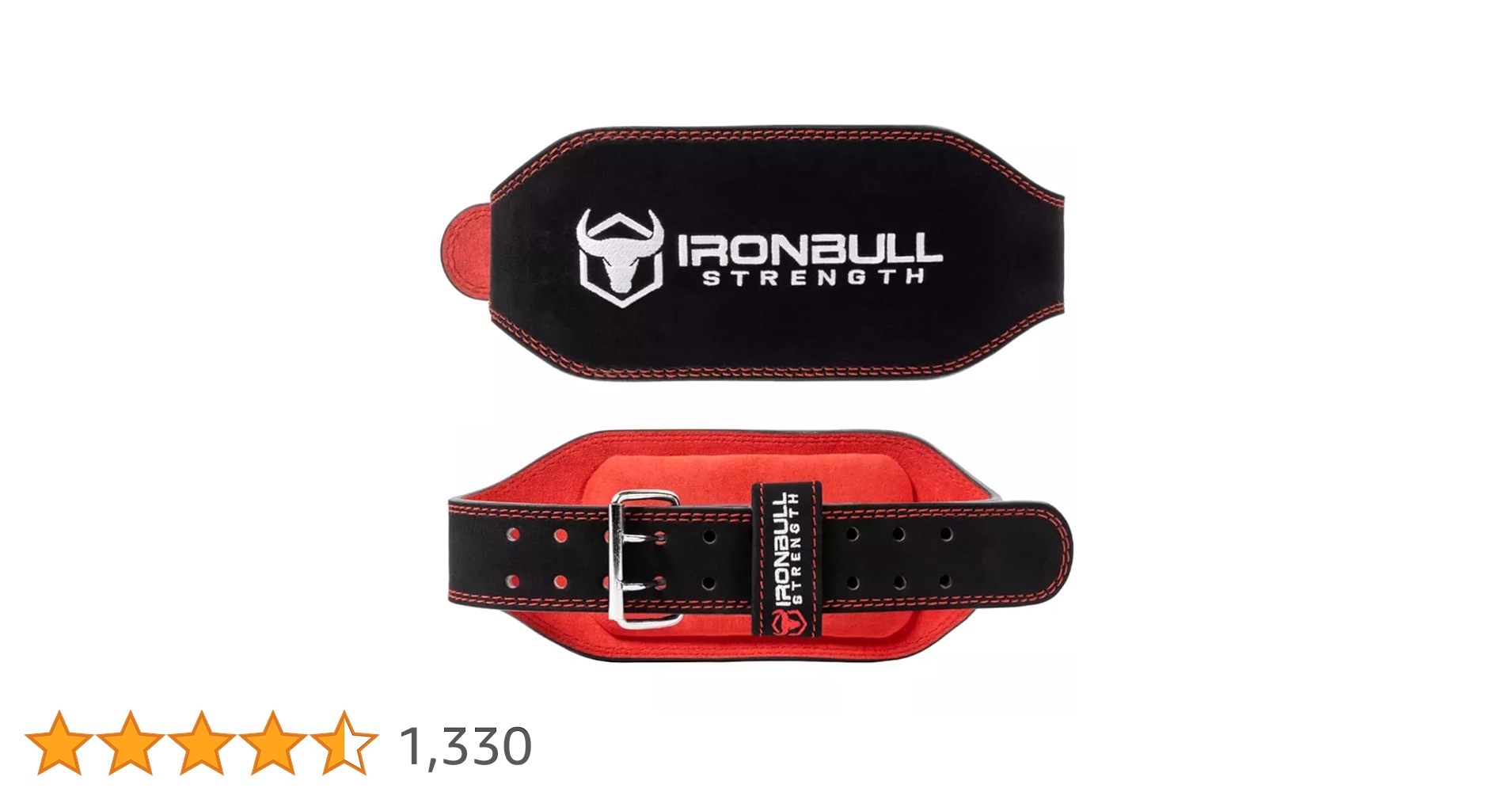 IRONBULL STRENGTH パワーベルト ブラック/レッド Amazon | Iron Bull 強度パワーリフティングレバーベルト - 13mm