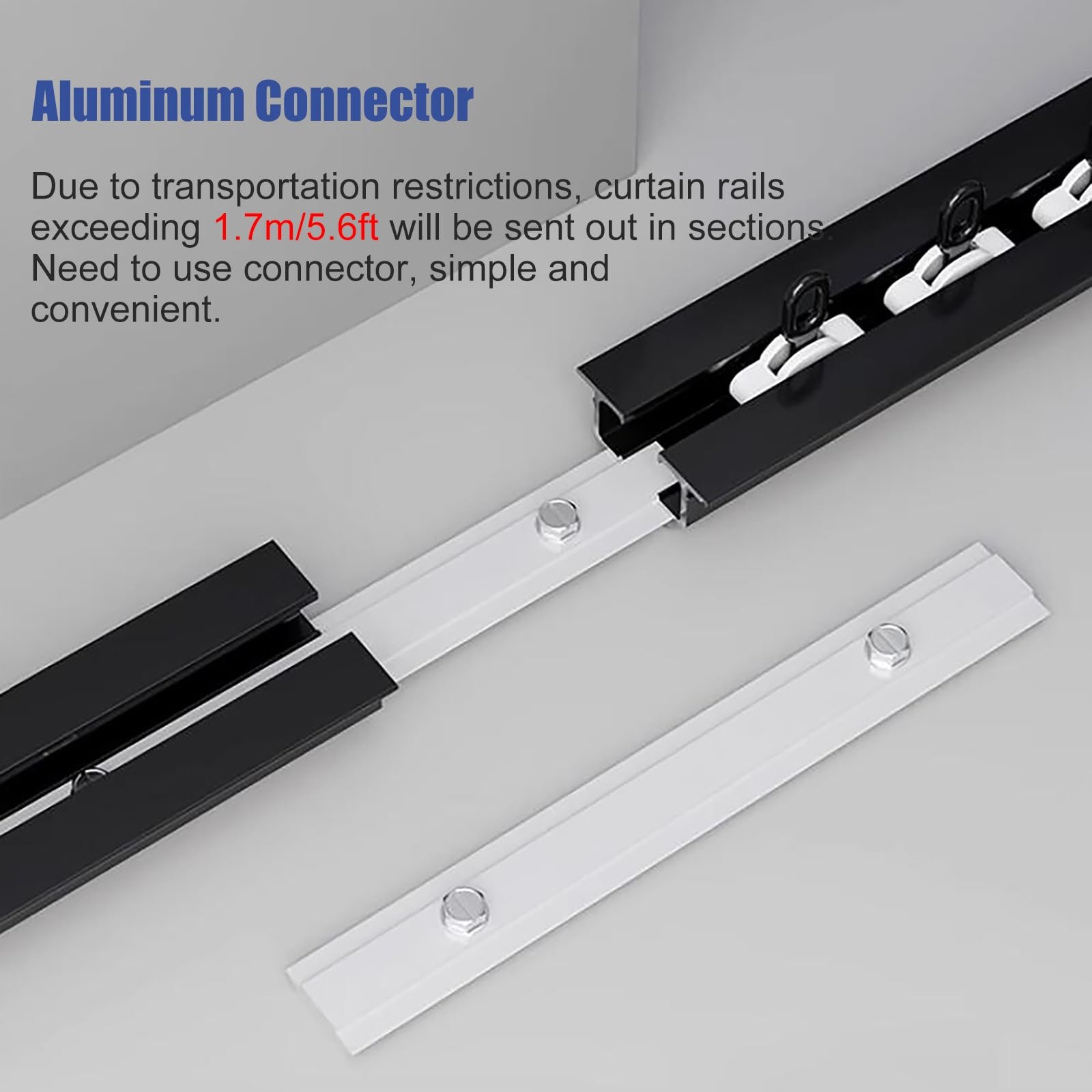 Système de rail de rideau robuste pour rideaux et séparateurs de pièce – Solution de suspension polyvalente, durable, facile à installer pour la décoration de la maison et du bureau