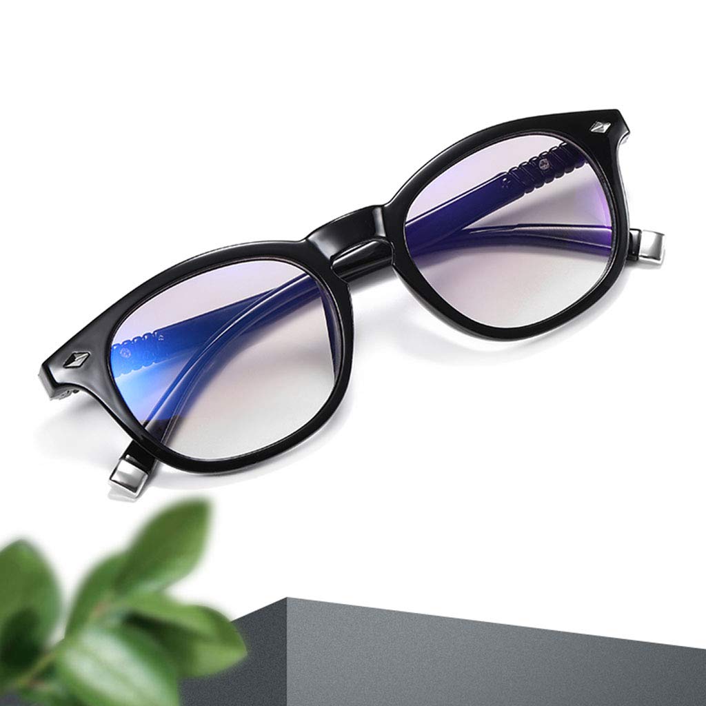 Stylowe okulary do czytania, wieloogniskowe komputerowe okulary do czytania, niebieskie światło blokujące okulary do czytania Lekkie oprawki okularów dla mężczyzn i kobiet (Color : Black, Size : 3.5