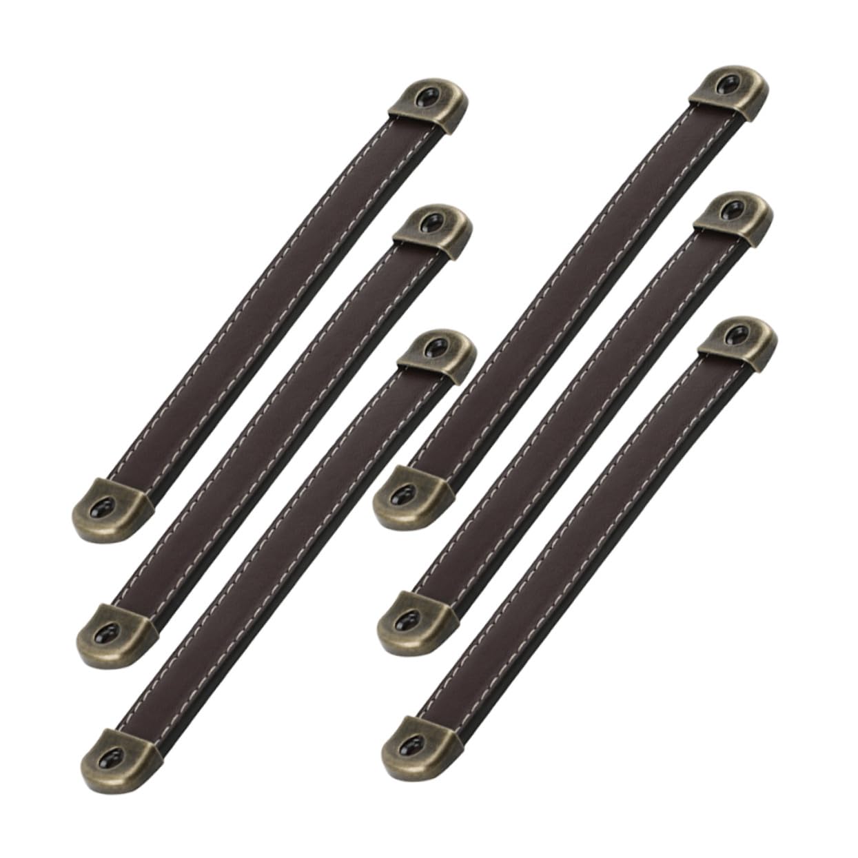 Tiradores de cuero sintético con base de aleación de zinc y entreje de 128mm