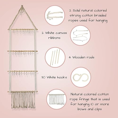 Miniatura 5 de Soporte para diadema de bebé, organizador para lazos y diademas para niñas