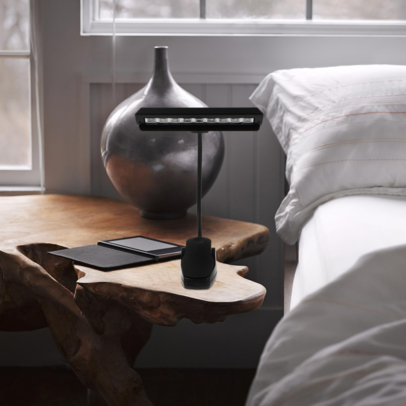 balacoo Led Desk Lamp Eye Protection Clip Light Rechargeable Touch for Home Use