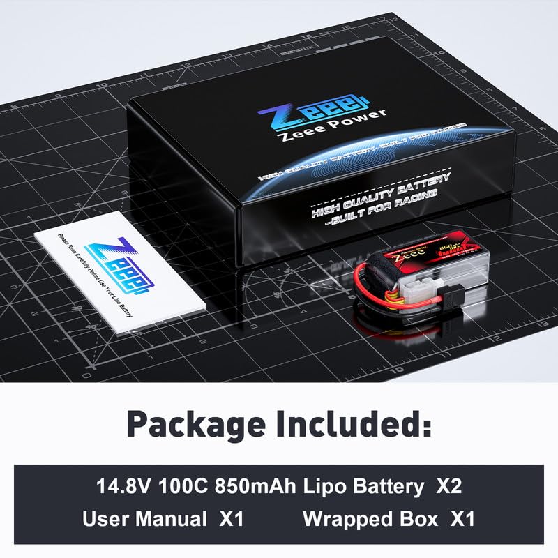 Amazon.com: Zeee Premium Series 4S Lipo Battery 850mAh 14.8V 100C
