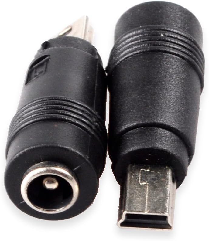 Conwork 5.5 x 2.1mm DC Power Plug Female to Mini-USB Male Charger Adapter for Cellphone Tablet 4-Pack