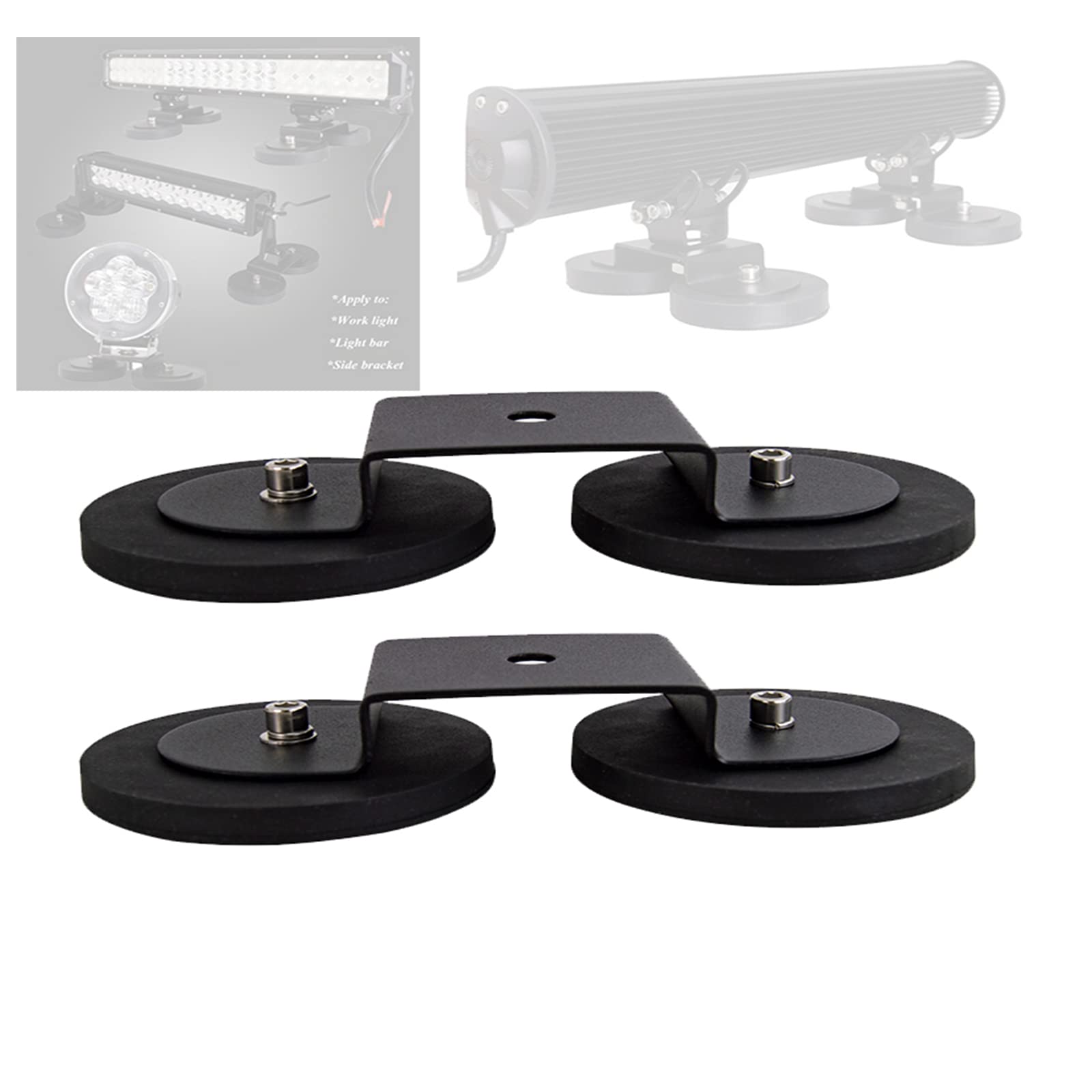 2pcs potente supporto per staffa di montaggio Base magnetica tetto Led barra luminosa Offroad US  34