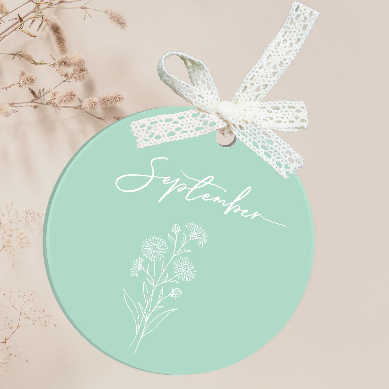 Uniqicon 12Pcs Mint Round Pastel Acrylic Sheet For Crafting, DIY Christmas Ornaments, 3mm 1/8 Inch Flat Baubles For Craft, Unique DIY Keychains, Gift Tag, Wedding Table Setting, Party Décor