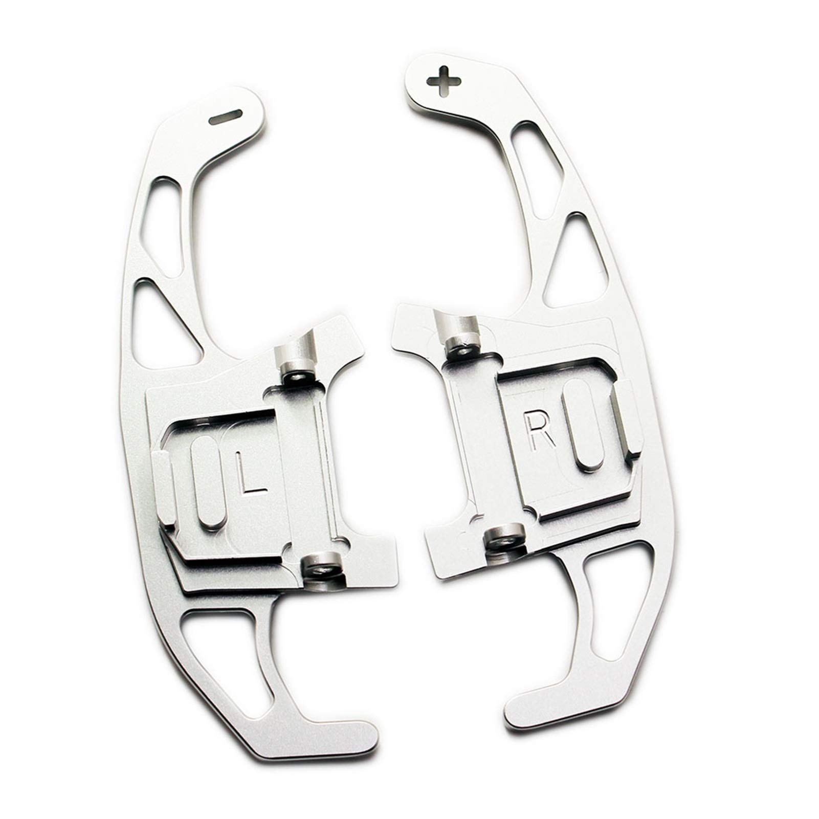 2pcs Car Steering Wheel Shift Paddle Shifter Extended Fit For VW GOLF GTI R GTD GTE MK7 7 POLO GTI Scirocco 2014 2015 16 17 18 2019 TAOTT (Color : Silver)