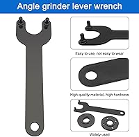 Vista 3 de Kit de 3 llaves angulares para amoladora angular, tuerca de bloqueo de metal de brida 5/8-11, piezas de repuesto para amoladoras angulares