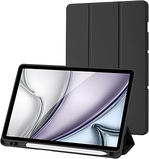 Palkitsee Case Compatible With Samsung Galaxy Tab S9 11 Inch 2023, SM-X710/X716B/X718U, With S Pen Holder, Trifold Stand, Auto Sleep/Wake, Black