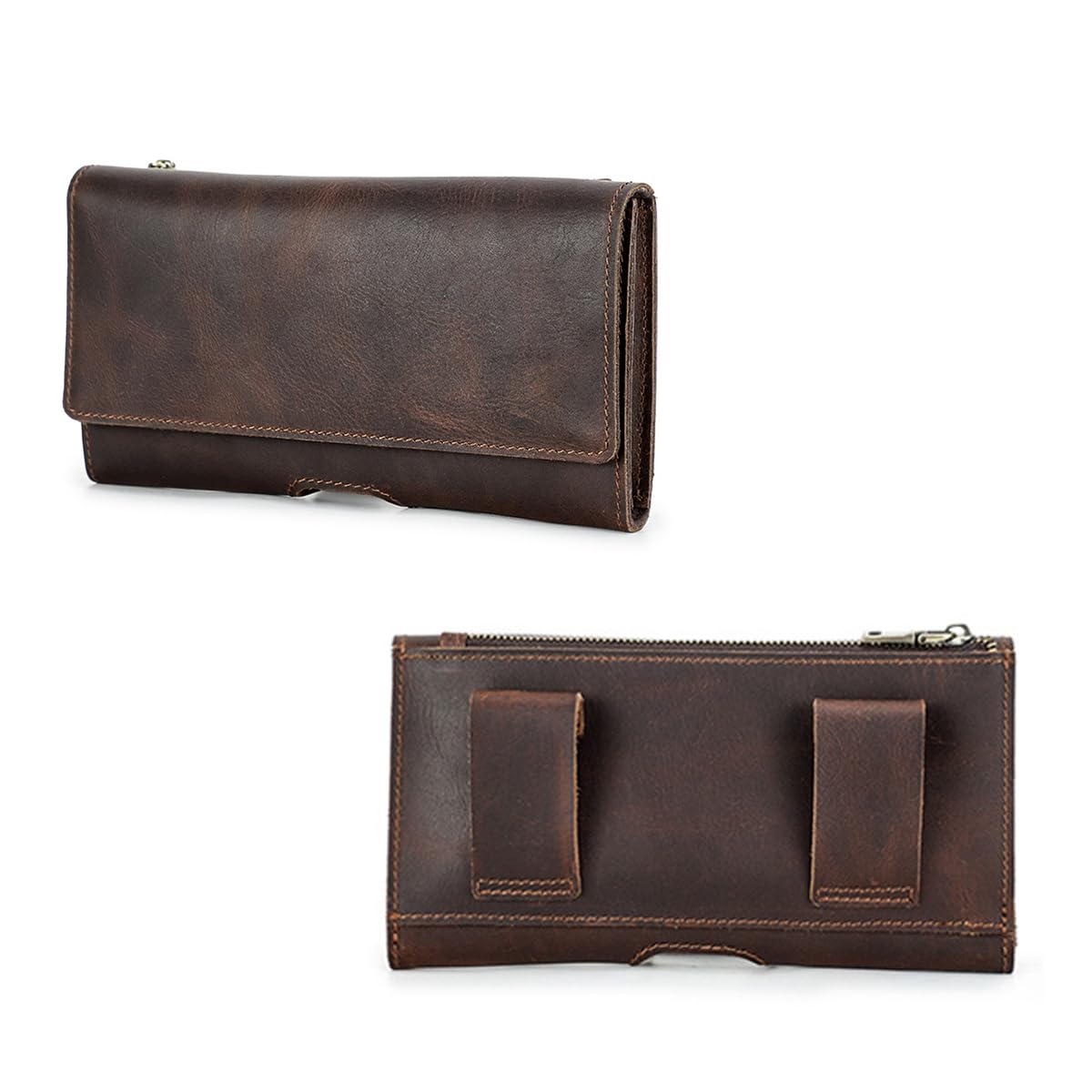 Sac de taille en cuir pour homme en voyage, pochette ceinture pour Samsung S25 et iPhone 16 Pro