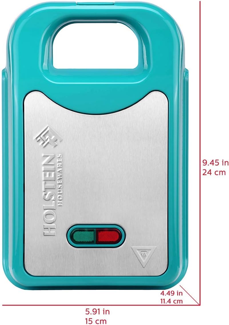 Holstein Housewares HH-09125008E Multi Maker with Interchangeable Plates, Teal/Stainless Steel