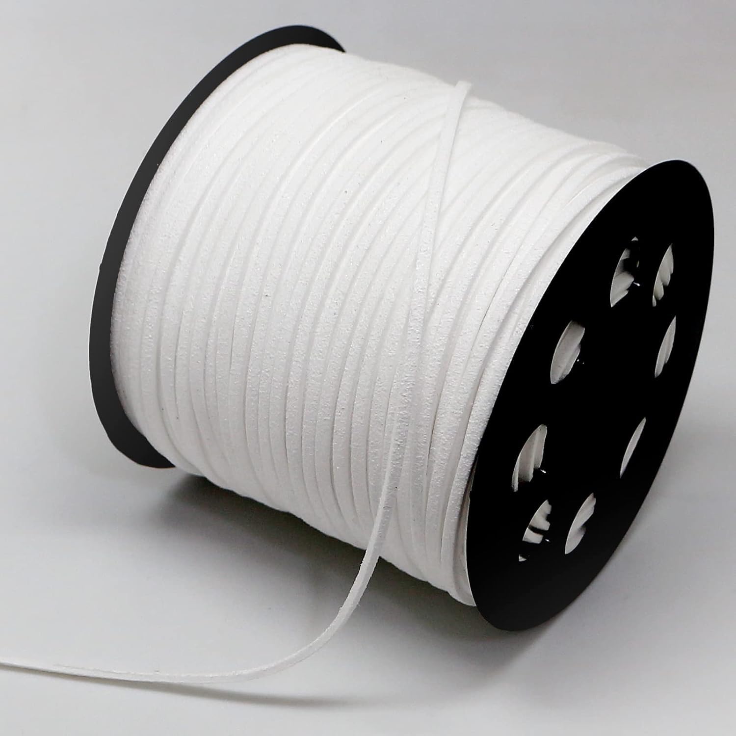 FQTANJU 100 Yards Suede Cord, 2.65mm Flat Faux Leather Cord with Roll Spool Beading Craft Thread for Necklaces Bracelets - Image 2