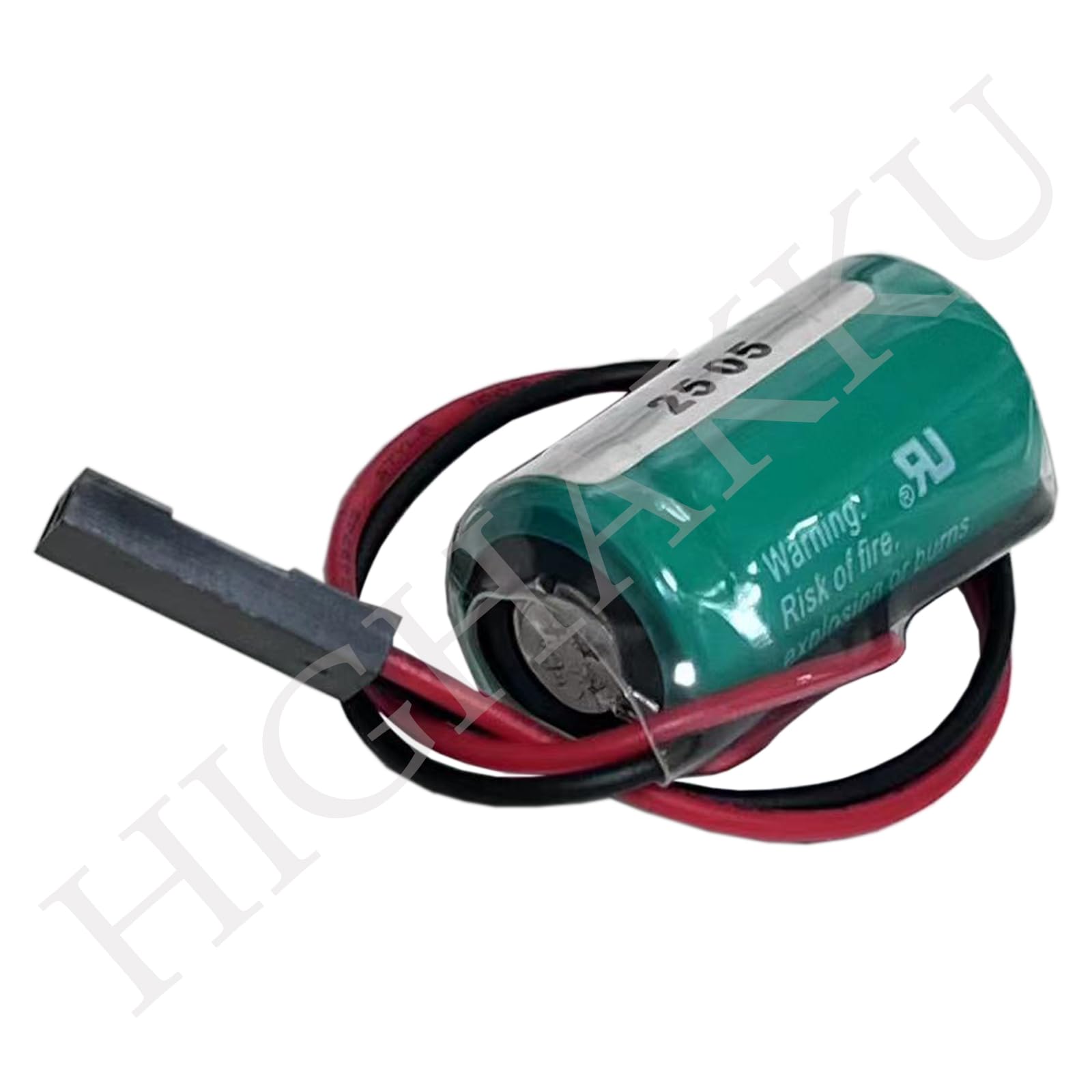 Batteria di ricambio al litio da 3 V 575332TA, 6FC5247-0AA18-0AA0 con presa AMP 928205-2P compatibile con Sie-Mens Simatic S7-300, W79084-E1001-B2, Simatic S5-90U, con spina nera