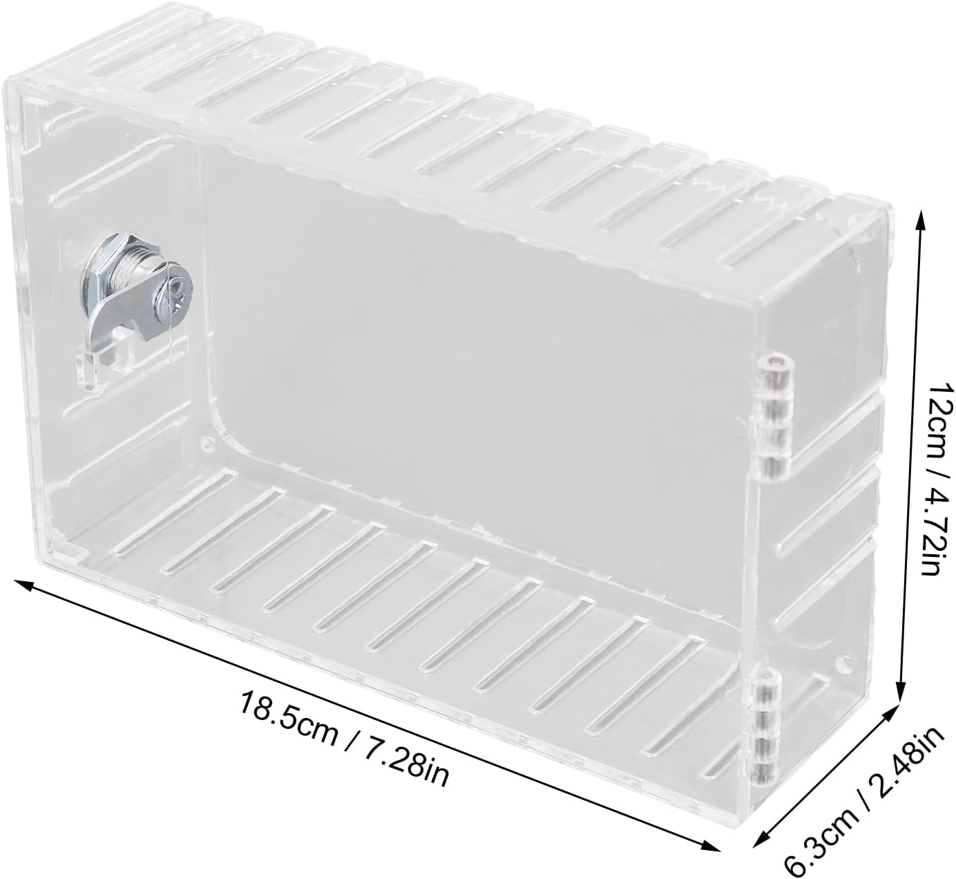Tamper Proof Thermostat Lock Box, Transparent Acrylic Protective Cover for Home Office School Factory, Secure Guard with Drilling or Adhesive Installation, 7.28 x 4.72 x 2.48 Inch