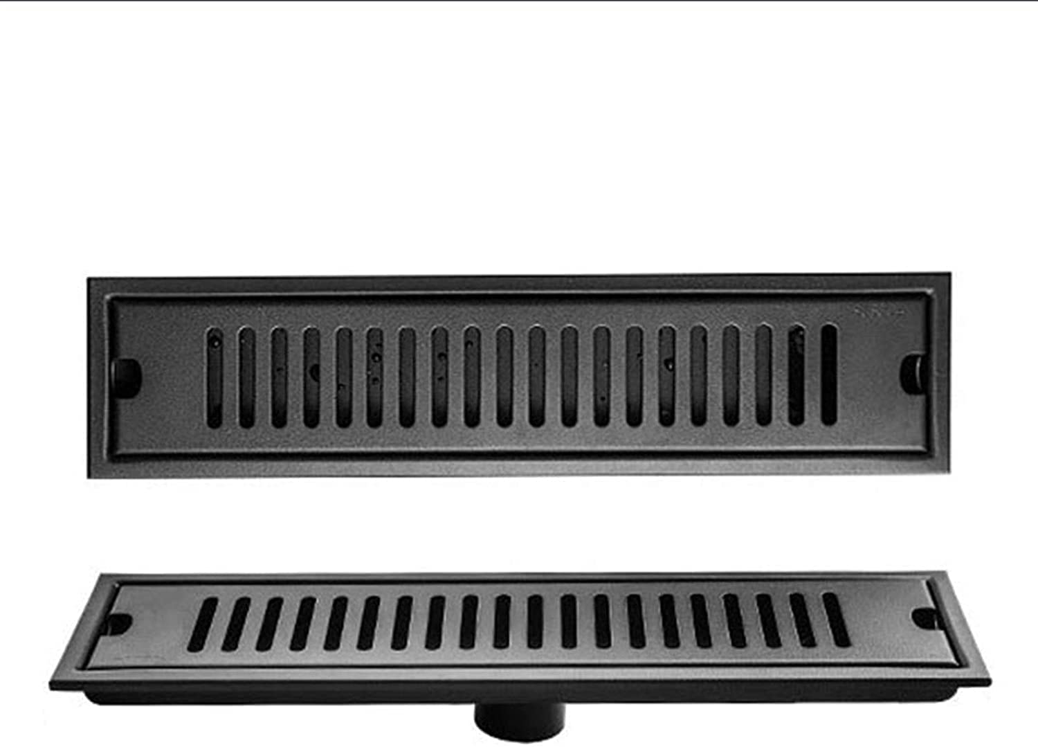 TBDdsd Linear shower drain, Linear Shower Drain with Hair Strainer,SUS304 Rectangle Floor with Removable Cover, Drainer and Basement(40cm/16'')
