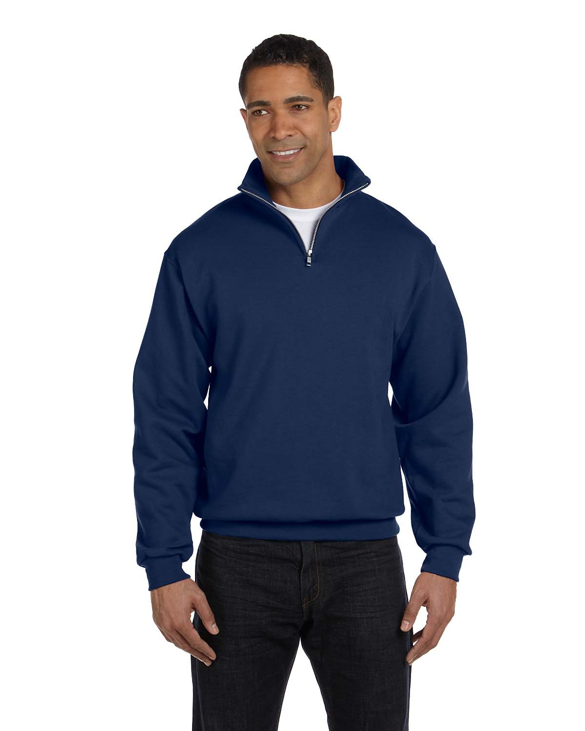 JerzeesQuarter-Zip Cadet Collar Sweatshirt with NuBlend 50/50 Fabric by Jerzees
