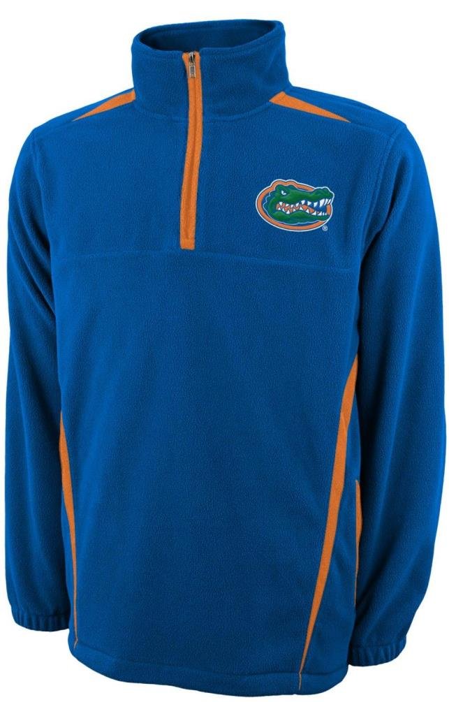 Florida Gators NCAA 1/4 Zip Pullover Polar Fleece Men's Jacket - Blue