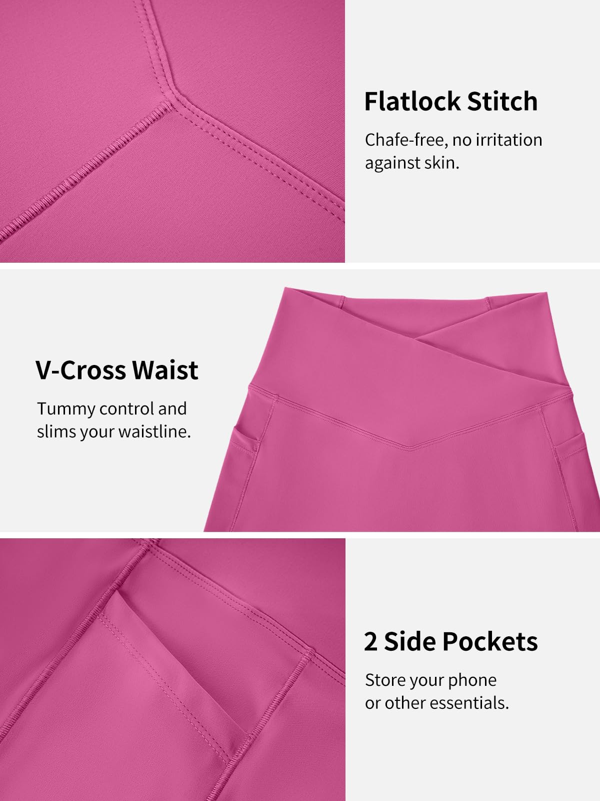 CharmLeaks Pantalones cortos de yoga para mujer con dos bolsillos, pantalones cortos de entrenamiento con control de abdomen, pantalones cortos para correr