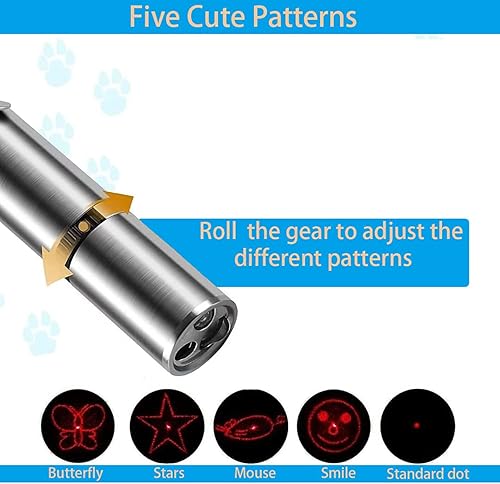 Miniatura 5 de Antye Paquete de 2 punteros láser para gatos, juguete para perros y gatitos, juguetes para gatos de interior, puntero de luz LED de punto rojo,