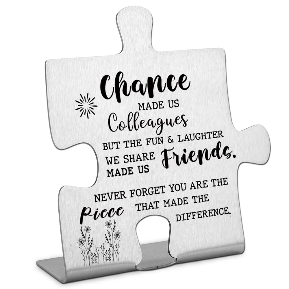 Colleague to Friend Gifts for Women Chance Made us Colleagues Keepsake Coworker Leaving Goodbye Gifts Going Away New Job Retirement Gifts for Colleague Friends Home Office Desk Sign Keepsake