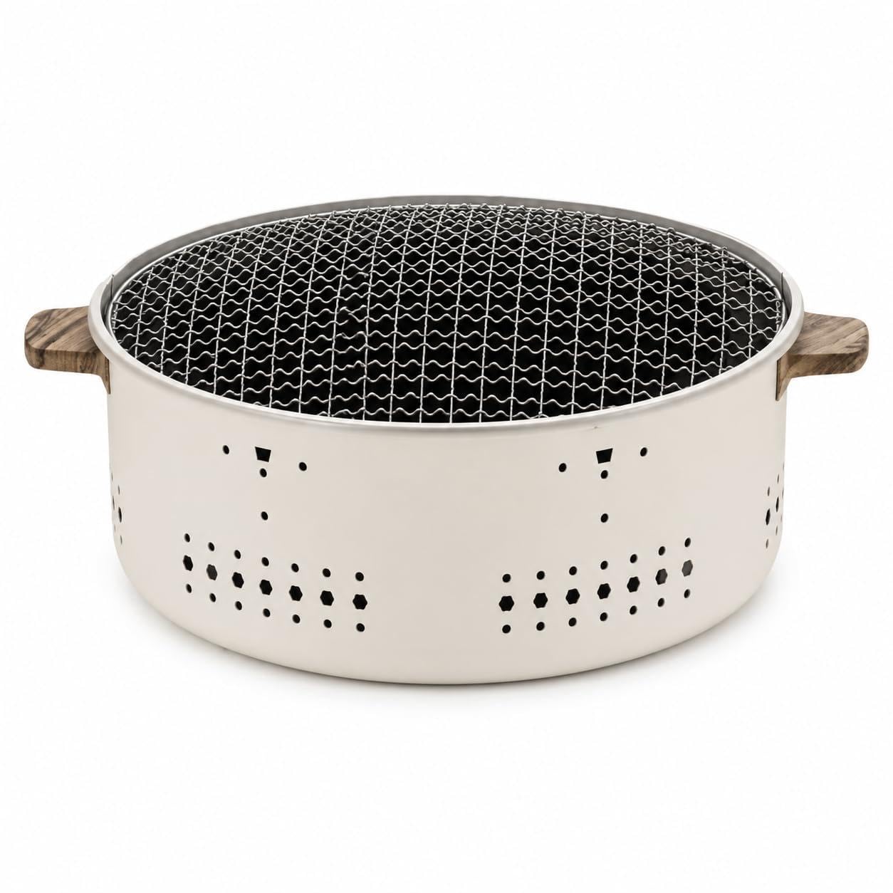 Charcoal Grill and Teapot Warmer for Winter Home Outdoor Indoor Heating and Roasting Set Large Teapot Warmer (30cm Diameter) Without Folding Legs, Gift Box Randomly Sent-image-19