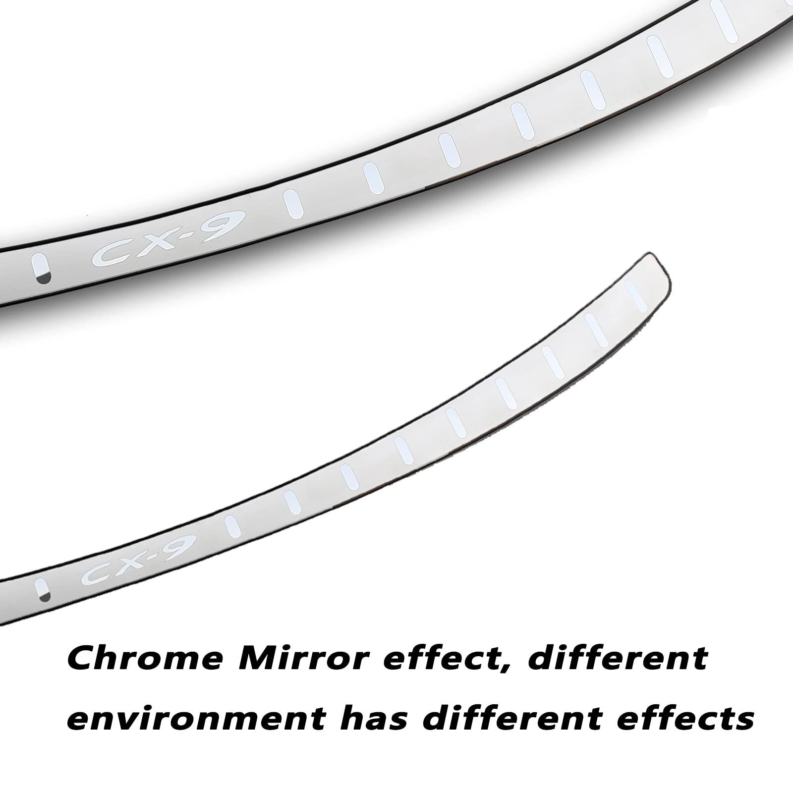 GZBFTDH Fit for Mazda CX-9 2017-2023 Soft Stainless Steel Car Trunk Sill Trim Plates Rear Bumper Protector Accessories, Auto Parts Tailgate Back Door Cover Scuff Plate Strip Guard Protection