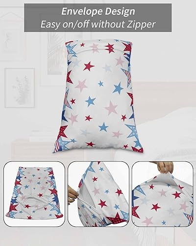 Miniatura 7 de Fundas de almohada para el Día Patriótico de los Caídos, fundas de almohada suaves decorativas para sofá de cuerpo largo, con cierre de sobre,