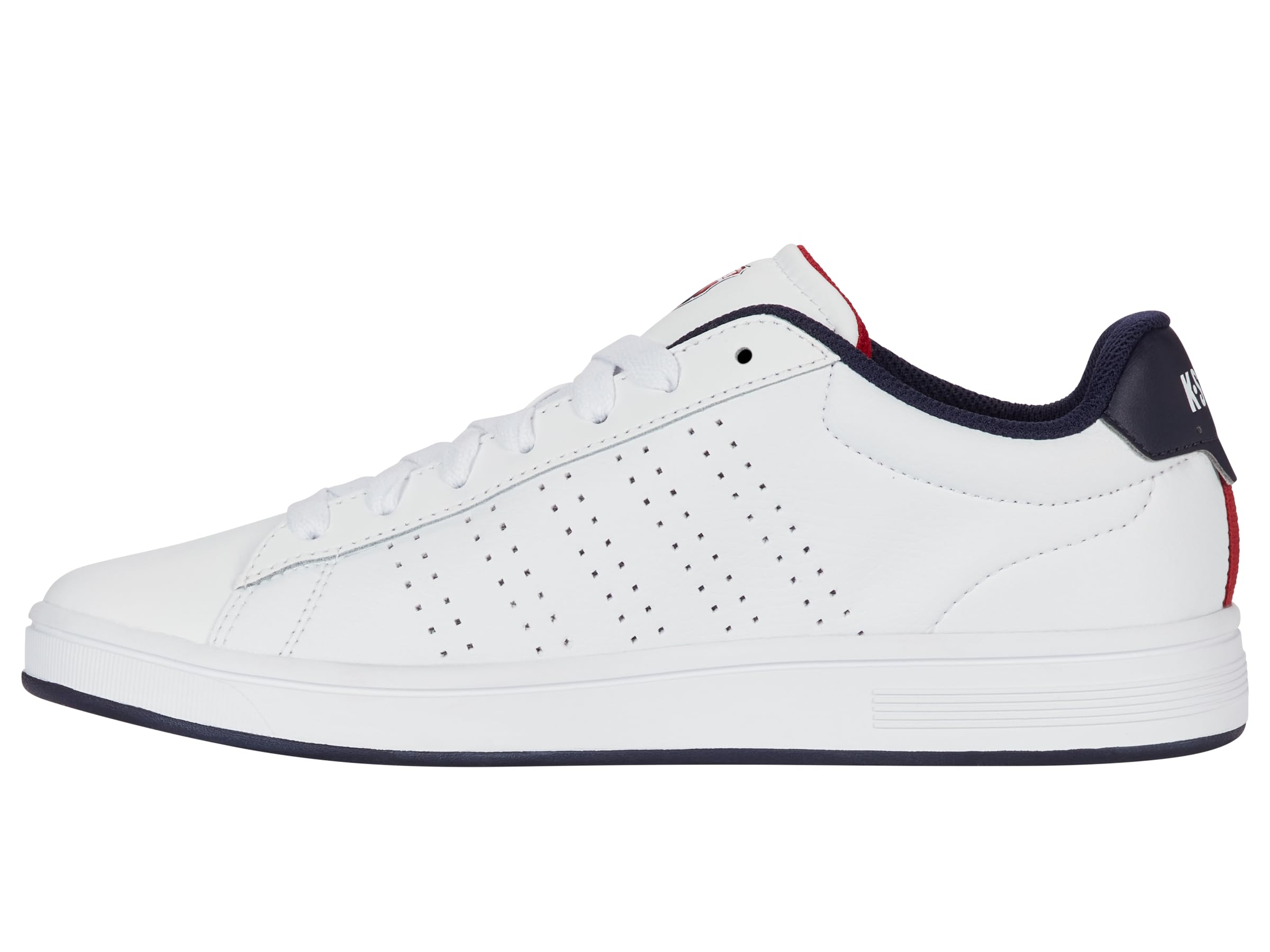 K-Swiss Court Base II Herren Sneaker Sportschuhe 04411-130-M Weiß | Die K-SWISS Base II Herren Sneaker: edle Leder, hervorragender Komfort und zeitloser Style. Ideal für aktive Männer!