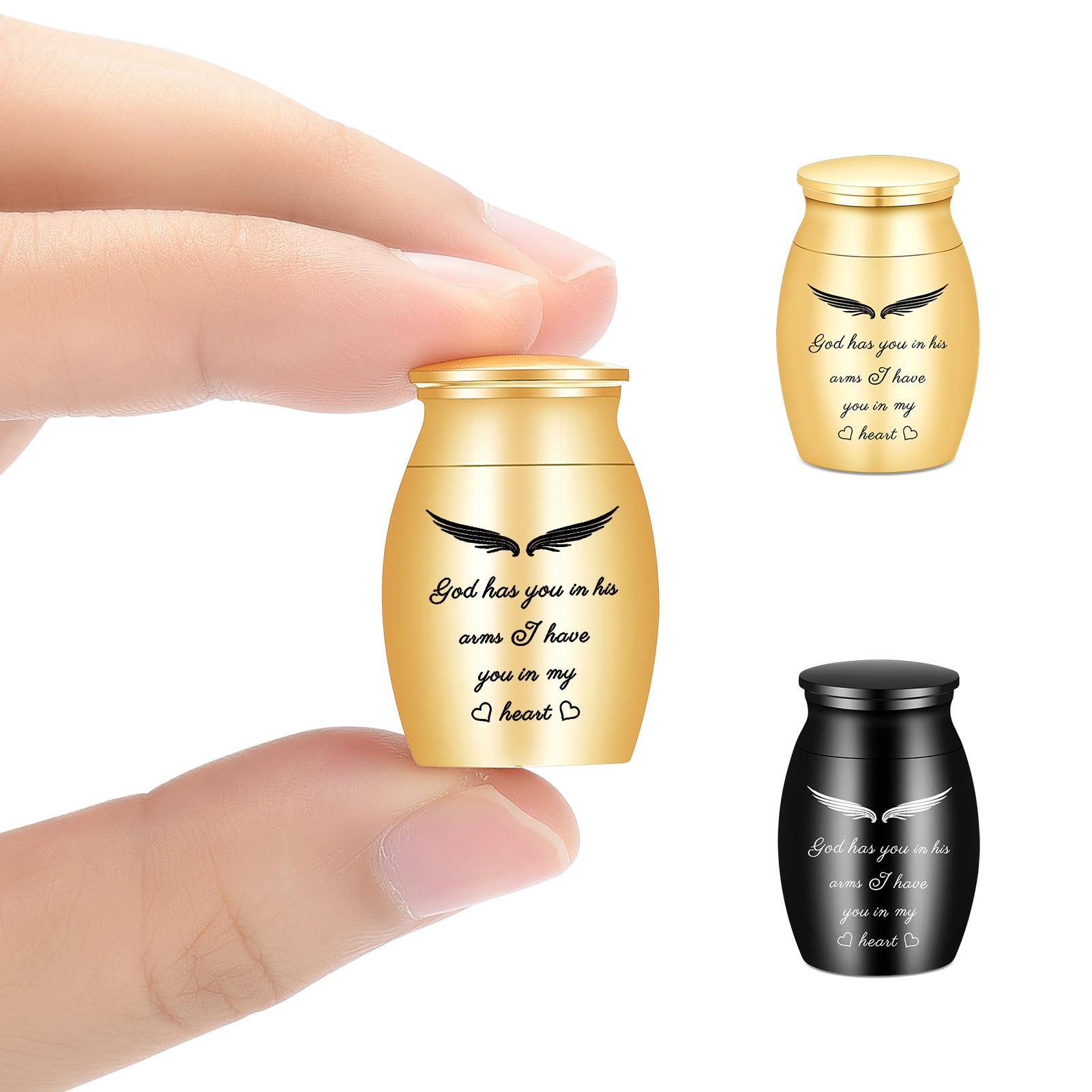 Minicremation Urn for Human Ashes Small Urns Cremation Keepsakes for Ashes Super Mini Cremation Urns for Human or Pet Ashes Urns Stainless Steel Memorial Ashes Holder-2 Sets